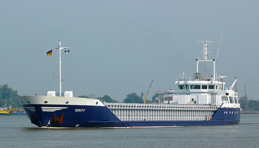 Der Frachter "Verity" ist bei der Havarie vermutlich gesunken (Archivbild von 2014).