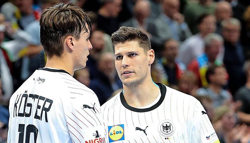 Der Horkheimer Sebastian Heymann (r.) kommt bei der Handball-EM regelmäßig zum Einsatz. Der Horkheimer Sebastian Heymann (r.) kommt bei der Handball-EM regelmäßig zum Einsatz.