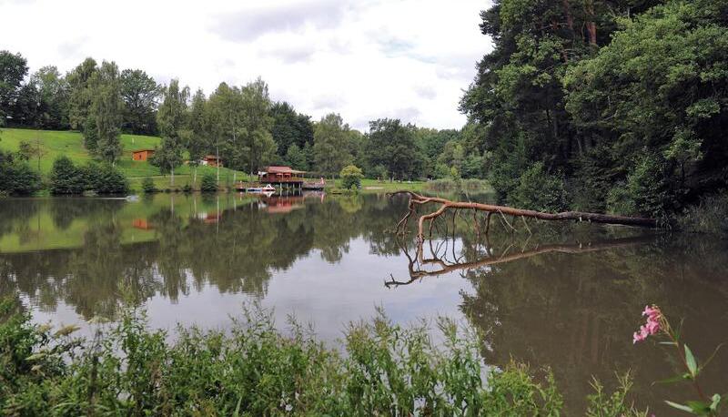 Die Idylle am 460 Jahren alten Naturdenkmal trügt. Die Gemeinde hat den See in privater Hand als Badegewässer 2017 abgemeldet. Foto: Dennis Mugler Die Idylle am 460 Jahren alten Naturdenkmal trügt. Die Gemeinde hat den See in privater Hand als Badegewässer 2017 abgemeldet. Foto: Dennis Mugler