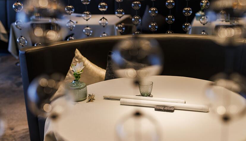 In Sterne-Restaurants findet man auch schon mal ungew&ouml;hnliche Tischdekorationen vor.