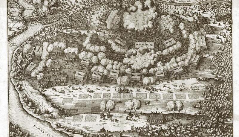 Grenzen waren ernst: 1622 besiegten bei Bad Wimpfen katholische Truppen im Dreißigjährigen Krieg den lutherischen Markgrafen Georg Friedrich von Baden-Durlach. Foto: