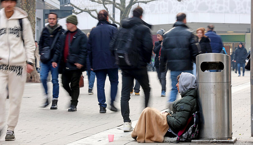 Das sogenannte dem&uuml;tige Betteln in aller Stille ist in der Heilbronner Innenstadt erlaubt.