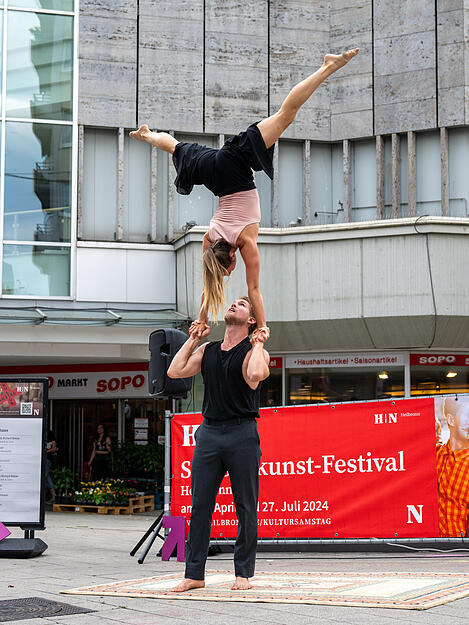 Das Straßenkunstfestival findet zweimal im Jahr in Heilbronn statt.