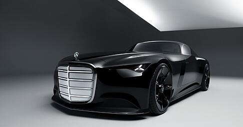 Die Vision Iconic präsentiert sich als luxuriöses XXL-Coupé: Das Showcar erinnert mit seinem Design an den legendären Autobahn-Kurier der 1930er-Jahre und verbindet klassische Eleganz mit modernster Technik.