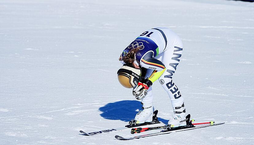 Zwischen Stolz und Riesenentt&auml;uschung: Lena D&uuml;rr ist nach dem ersten Lauf Zweite gewesen, ein grober Patzer vermasselt ihr die Medaille.
