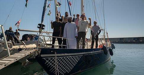 Von Barcelona aus waren Boote der Global Sumud Flotilla Richtung Gazastreifen in See gestochen. Das israelische Milit&auml;r stoppte die Flotte nahe Kreta.