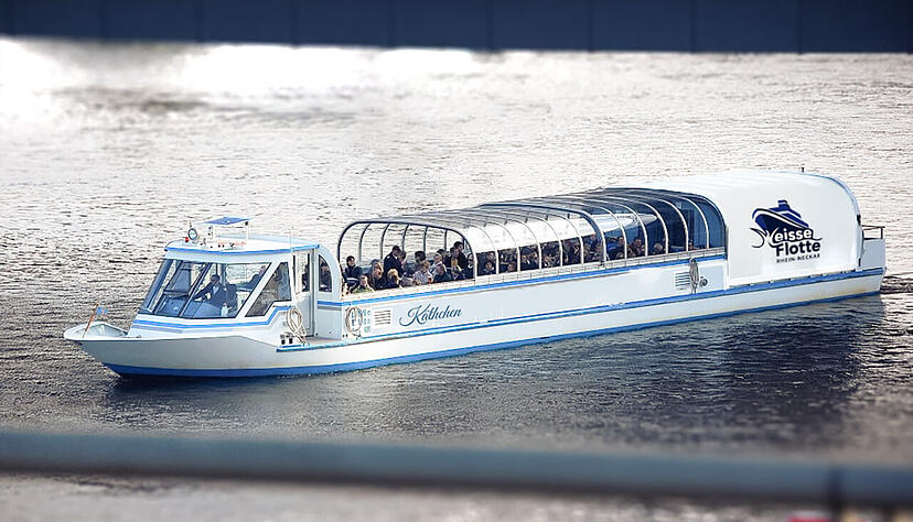 Die Firma Weiße Flotte aus Heidelberg hat für den Schiffsbetrieb in Heilbronn extra die MS Käthchen angeschafft. Foto: Weiße Flotte Die Firma Weiße Flotte aus Heidelberg hat für den Schiffsbetrieb in Heilbronn extra die MS Käthchen angeschafft. Foto: Weiße Flotte
