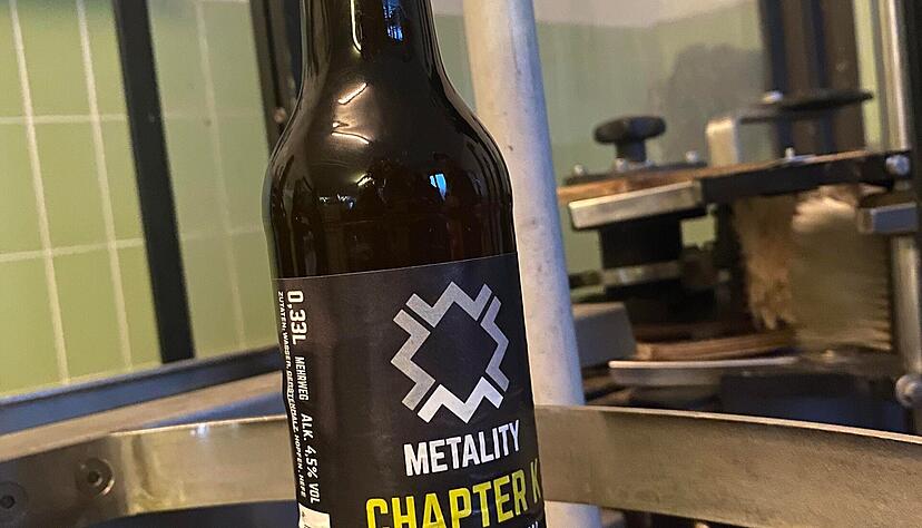 F&uuml;r das Metal-Bier hat Thomas Wachno eigene Etiketten drucken lassen. Nach dem Wettbewerb in N&uuml;rnberg soll das Bier in den Verkauf gehen.