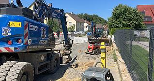 In der Südstraße in Möckmühl wurden die Kanäle und Wasserleitungen erneuert und dabei auch Breitband mit verlegt.