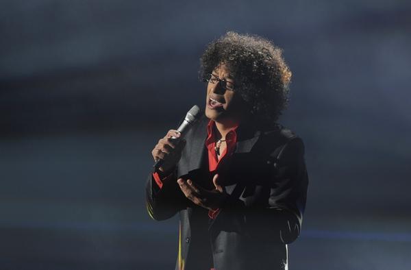 Der S&auml;nger Rudy Estevez in der RTL-Castingshow "Das Supertalent" auf.