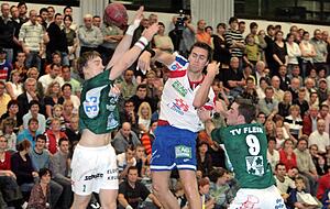 Zwischen 2006 und 2008 standen sich die Lokalrivalen Flein und Horkheim vier Mal in der Oberliga gegen&uuml;ber. Vier Mal gewann der TSB.
Fotos: Archiv/Veigel