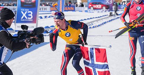Sturla Holm Laegreid gewinnt den Gesamtweltcup. Sturla Holm Laegreid gewinnt den Gesamtweltcup.