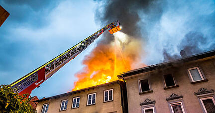 Hoher Sachschaden entstand bei einem Feuer in der Winnender Innenstadt.
