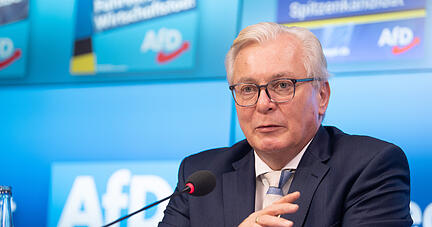 Bernd Gögel, Fraktionsvorsitzender der AfD-Fraktion im Landtag von Baden-Württemberg und Spitzenkandidat für die Landtagswahl. Foto: dpa