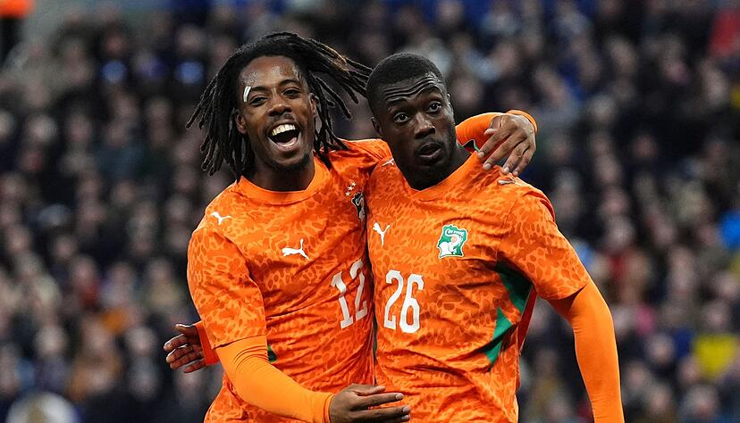 Nicolas Pepe (r) erzielte den Siegtreffer f&uuml;r die Elfenbeink&uuml;ste.