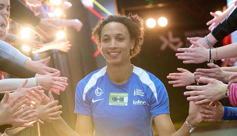 Malaika Mihambo wurde zum neunten Mal in Folge deutsche Hallenmeisterin.