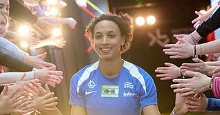 Malaika Mihambo wurde zum neunten Mal in Folge deutsche Hallenmeisterin.