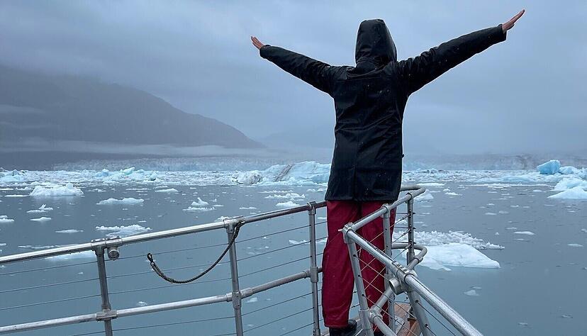 Mit dem Schiff durch reiste Familie Stein zum Columbia Glacier, einem Gletscher in Alaska.
