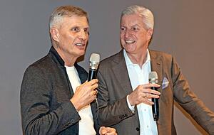 Ein umtriebiges Duo: Richard Lohmiller (l.), Vorsitzender der Sporthilfe Unterland Heilbronn-Hohenlohe, und Uwe Ralf Heer, Moderator und Stimme-Chefredakteur.