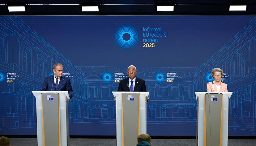 Zum Abschluss des Gipfels gab es eine gemeinsame Dreier-Pressekonferenz.