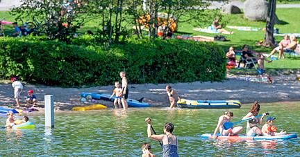 Im September kam Freude auf am See: Der Sommer ging in die Verlängerung, und der Besuch des Breitenauer Sees war kostenlos.
Foto: Archiv/Berger