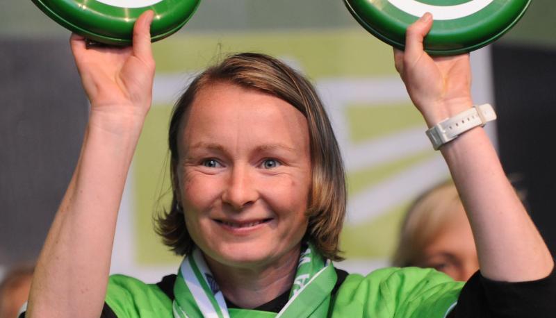 Conny Pohlers verlässt den VfL Wolfsburg. Foto: Peter Steffen Conny Pohlers verlässt den VfL Wolfsburg. Foto: Peter Steffen