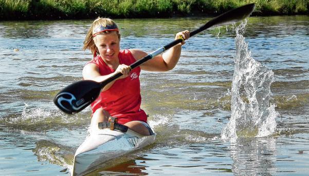Aline Kunej von der Neckarsulmer Sport-Union erpaddelte bei der Junioren-EM in Polen gemeinsam mit Caroline Arft Bronze im K2.Foto: privat Aline Kunej von der Neckarsulmer Sport-Union erpaddelte bei der Junioren-EM in Polen gemeinsam mit Caroline Arft Bronze im K2.Foto: privat