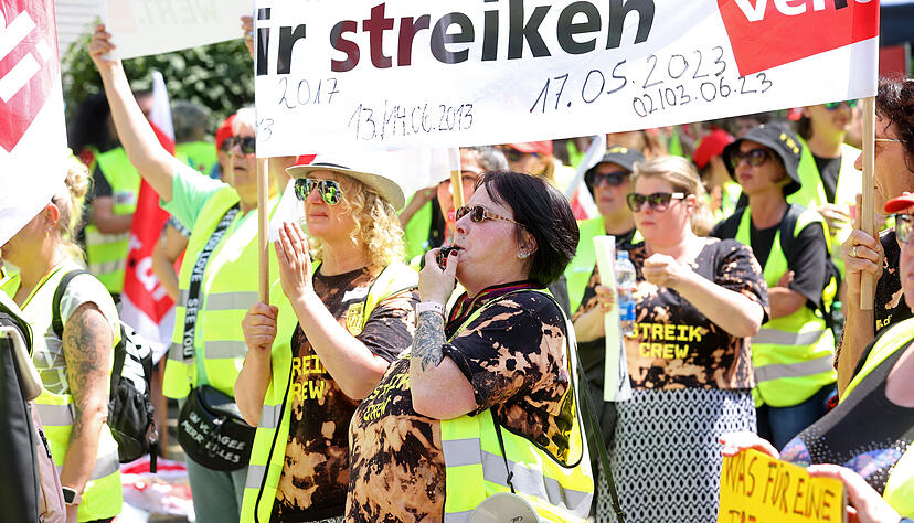 Streik vor Kaufland-Zentrale im Juni 2023. Foto: Archiv