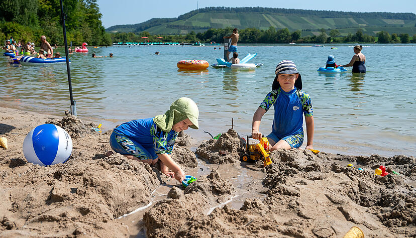 Der Breitenauer See ist ein beliebtes Naherholungsgebiet und das touristische Aush&auml;ngeschild im Weinsberger Tal.