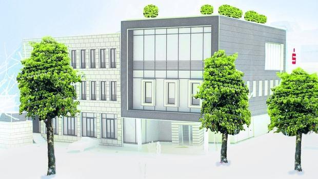 So soll es aussehen, das neue Sparkassen-Gebäude in Öhringen. So soll es aussehen, das neue Sparkassen-Gebäude in Öhringen.