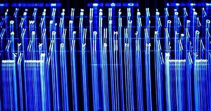 Die beleuchtete Tastatur eines Laptops. Die beleuchtete Tastatur eines Laptops.