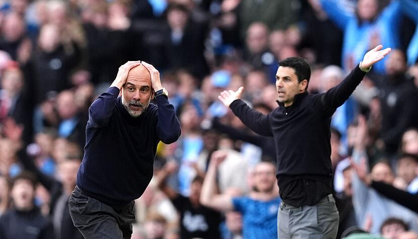 Einst Kollegen, jetzt Rivalen: Man-City-Trainer Pep Guardiola und sein einstiger Assistent, Arsenal-Coach Mikel Arteta.