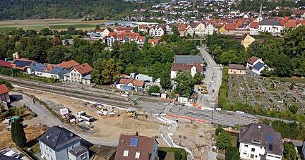 Mittlerweile ist der Kreisverkehr in Neudenau fertiggestellt. Foto: Archiv/Seidel