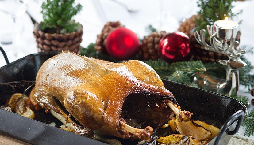 Wenn die Gans aus dem Ofen kommt, sollte sie erst einmal noch ruhen.