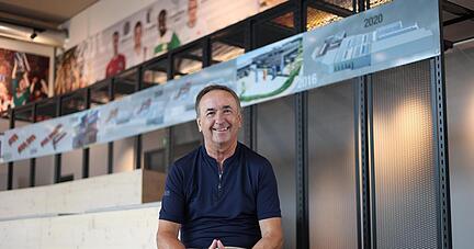 Rudi Spr&uuml;gel, Gr&uuml;nder des Sportartikelherstellers Jako.
Foto: privat