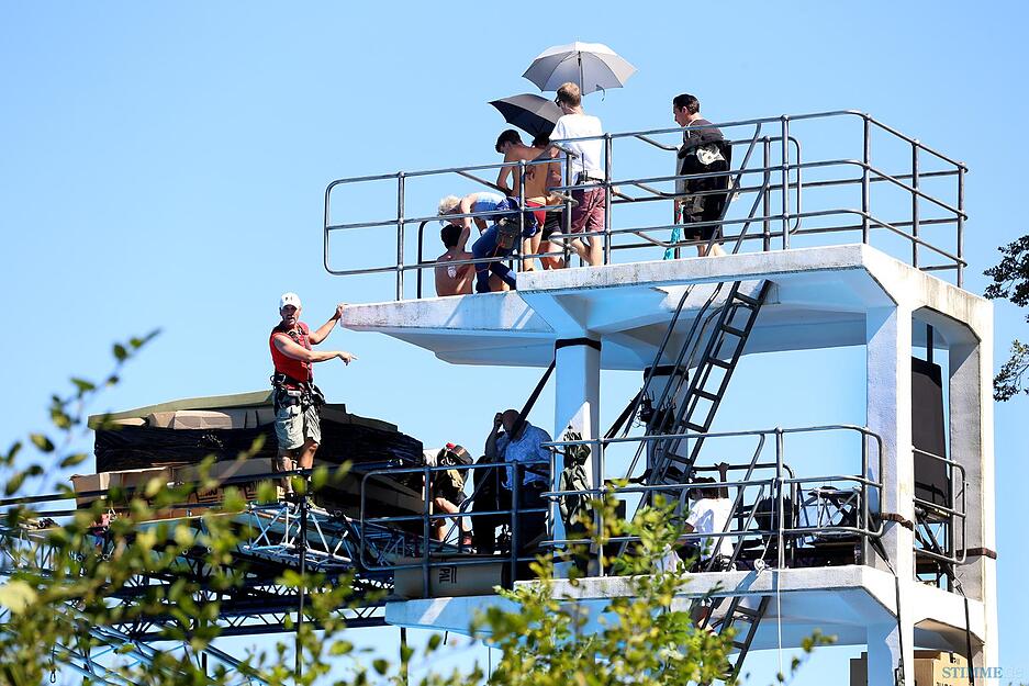 Die Freibadclique, Filmdreharbeiten im Freibad Bad Wimpfen