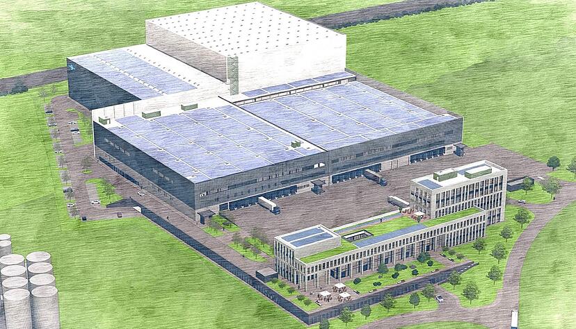 Streitfall Logistiktrakt: Das bis zu 40 Meter hohe Geb&auml;ude, welches 2025 im Nordosten Neuensteins entstehen soll, bewegt weiter die Gem&uuml;ter.