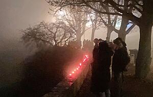 Auf dem Wartberg gedachte das Netzwerk gegen Rechts der Toten.
