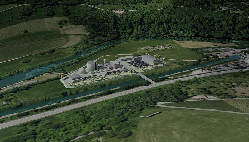 Die Visualisierung der Ingenieure zeigt, wie die geplante Gro&szlig;kl&auml;ranlage aus Blickrichtung Nagelsberg in etwa aussehen k&ouml;nnte.