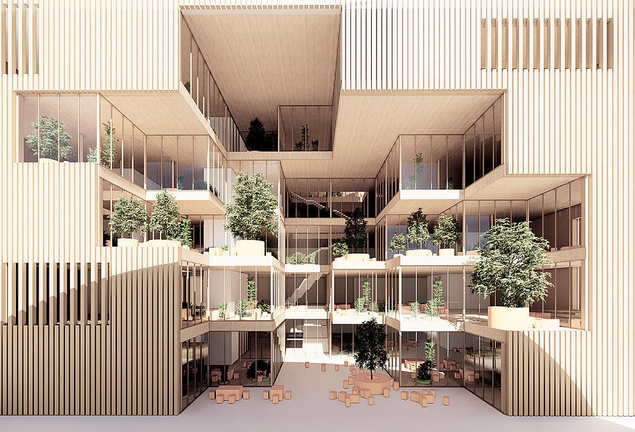 So soll das Restaurant-Gebäude im Ipai aussehen. Visualisierung: MVRDV