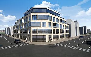 Das Eckhaus an der Weinsberger Straße und Wartbergstraße bekommt vier Vollgeschosse plus Penthouse.
Fotos: Neufeld Das Eckhaus an der Weinsberger Straße und Wartbergstraße bekommt vier Vollgeschosse plus Penthouse.
Fotos: Neufeld