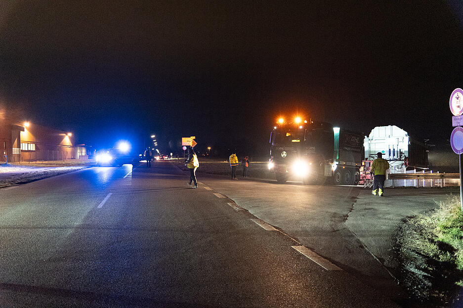 Nach Angabe einer SuedLink-Sprecherin verlief der Transport ohne besonderer Vorkommnisse.