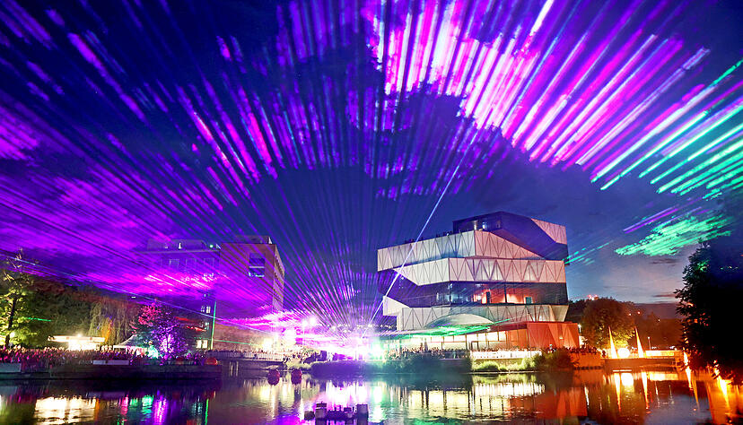 Licht-Spektakel 2022 an der Experimenta. Foto: Archiv