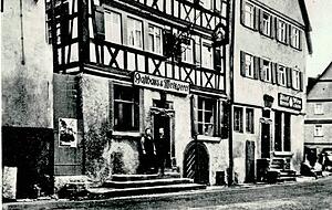 Die alte Metzgerei, die im Zweiten Weltkrieg zerst&ouml;rt wurde.