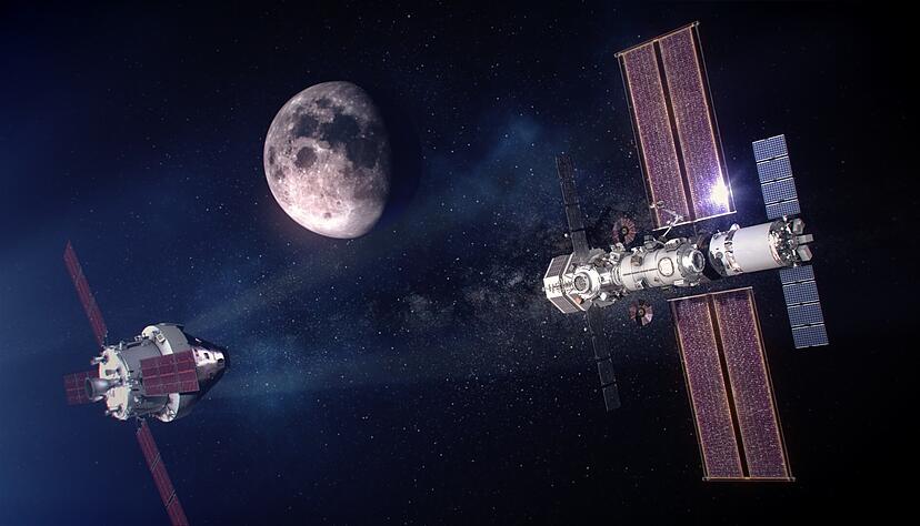 Die Raumstation "Gateway" (Illustration) soll den Mond umkreisen und bemannt werden k&ouml;nnen.