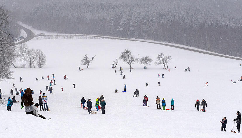 Schnee am Stocksberg am 17. Januar