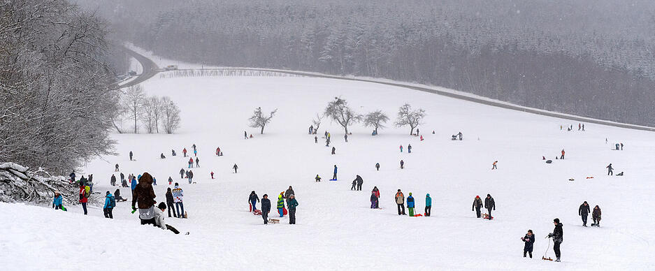 Schnee am Stocksberg am 17. Januar