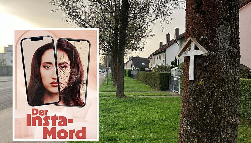 In der Peisserstra&szlig;e in Ingolstadt war das mutma&szlig;liche Mordopfer Khadidja O. im August 2022 tot auf der R&uuml;ckbank eines Autos aufgefunden worden (gro&szlig;es Foto). Prime Video beleuchtet den Fall nun in der True-Crime-Doku &bdquo;Der Insta-Mord&ldquo;.