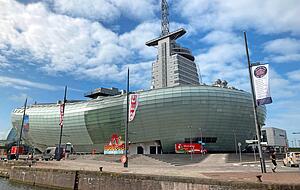 Umwerfende Architektur, fesselndes Ausstellungskonzept: das Klimahaus Bremerhaven. Foto: Valerie Blass