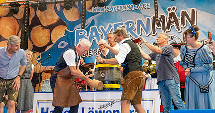 Eröffnungswochenende des Heilbronner Volksfestes mit Fassanstich